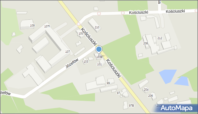 Ogrodzieniec, Kościuszki Tadeusza, gen., 103a, mapa Ogrodzieniec