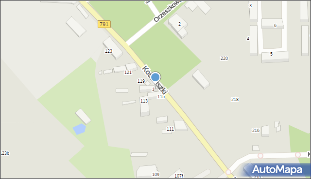 Ogrodzieniec, Kościuszki Tadeusza, gen., 117, mapa Ogrodzieniec