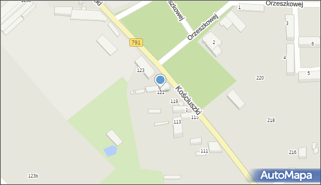 Ogrodzieniec, Kościuszki Tadeusza, gen., 121, mapa Ogrodzieniec