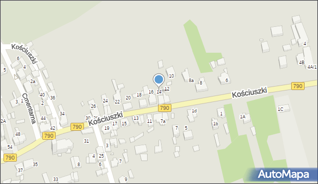 Ogrodzieniec, Kościuszki Tadeusza, gen., 14, mapa Ogrodzieniec