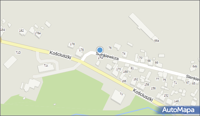 Ogrodzieniec, Kościuszki Tadeusza, gen., 174, mapa Ogrodzieniec