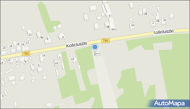 Ogrodzieniec, Kościuszki Tadeusza, gen., 1C, mapa Ogrodzieniec