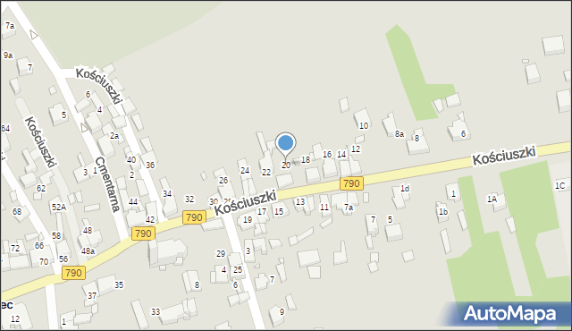 Ogrodzieniec, Kościuszki Tadeusza, gen., 20, mapa Ogrodzieniec