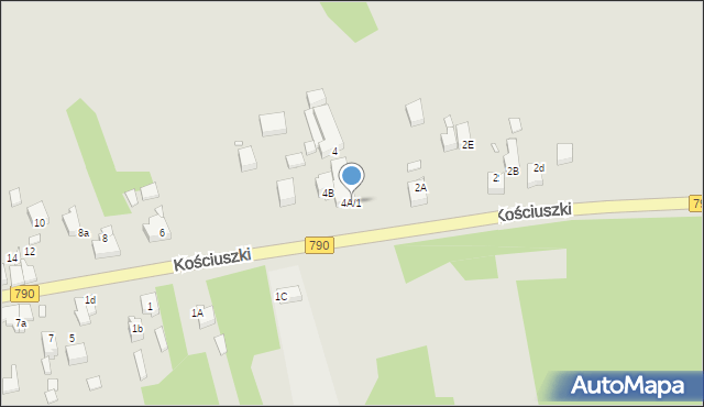 Ogrodzieniec, Kościuszki Tadeusza, gen., 4A/1, mapa Ogrodzieniec