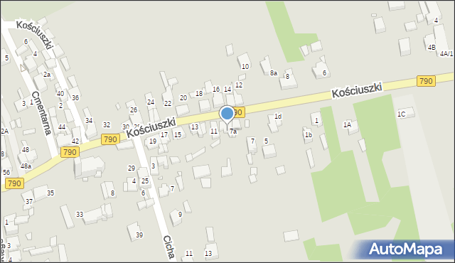 Ogrodzieniec, Kościuszki Tadeusza, gen., 9, mapa Ogrodzieniec