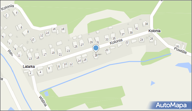 Okleśna, Kolonia, 18, mapa Okleśna