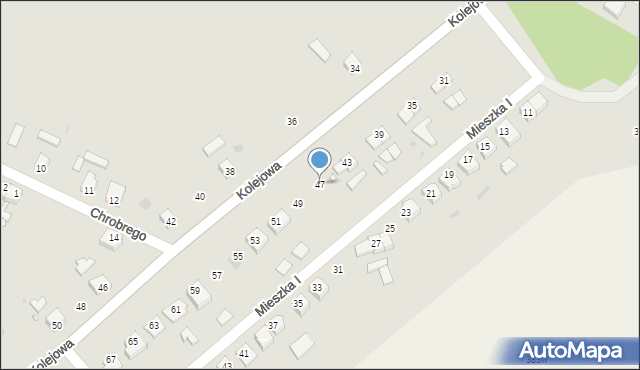Okonek, Kolejowa, 47, mapa Okonek