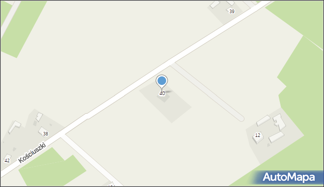 Oksa, Kościuszki Tadeusza, gen., 40, mapa Oksa