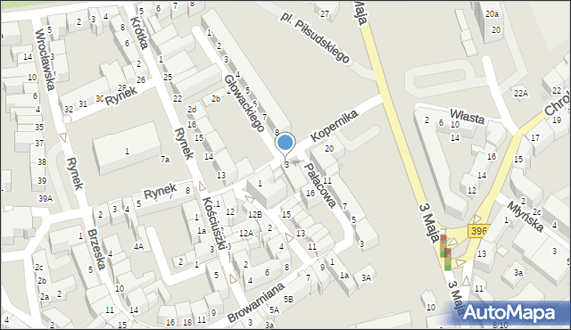Oława, Kopernika Mikołaja, 3, mapa Oława