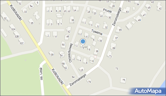 Olecko, Kochanowskiego Jana, 3, mapa Olecko