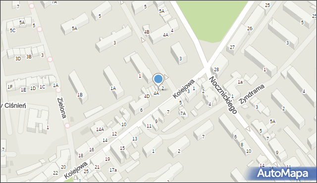 Olecko, Kolejowa, 4, mapa Olecko