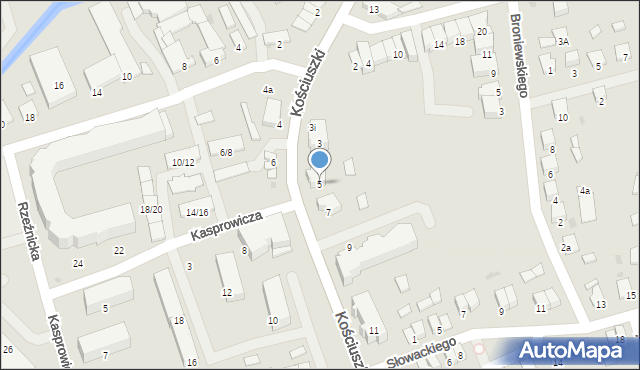 Olecko, Kościuszki Tadeusza, gen., 5, mapa Olecko