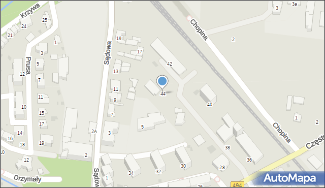 Olesno, Kościuszki Tadeusza, gen., 44, mapa Olesno