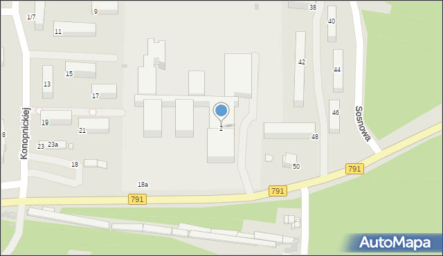 Olkusz, Kochanowskiego Jana, 2, mapa Olkusz