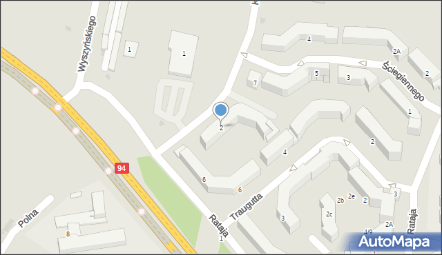 Olkusz, Kolberga Oskara, 2, mapa Olkusz