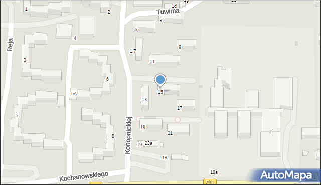 Olkusz, Konopnickiej Marii, 15, mapa Olkusz