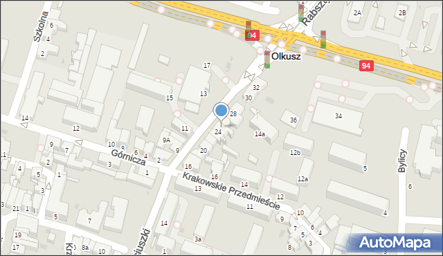 Olkusz, Kościuszki Tadeusza, gen., 26, mapa Olkusz