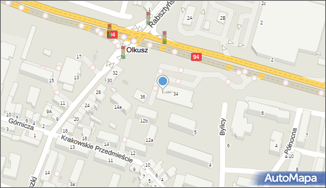 Olkusz, Kościuszki Tadeusza, gen., 43, mapa Olkusz