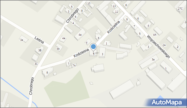 Ołobok, Kościelna, 5, mapa Ołobok