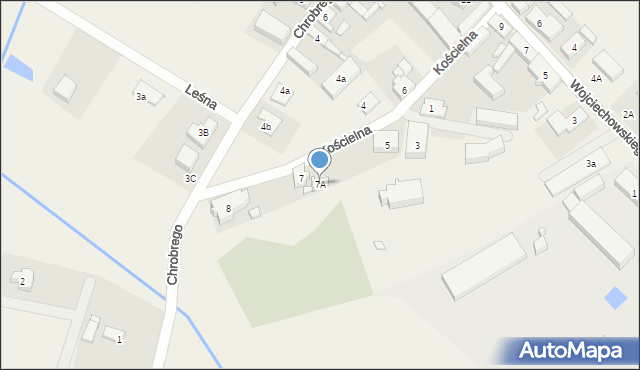 Ołobok, Kościelna, 7A, mapa Ołobok