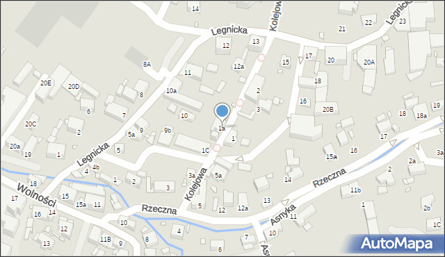 Olszyna, Kolejowa, 1a, mapa Olszyna