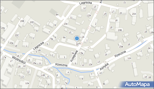 Olszyna, Kolejowa, 1C, mapa Olszyna