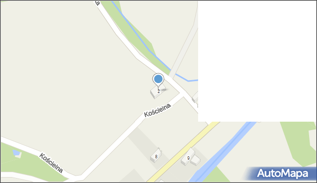 Olszyniec, Kościelna, 2, mapa Olszyniec