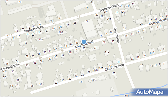 Opalenica, Konopnickiej Marii, 25, mapa Opalenica