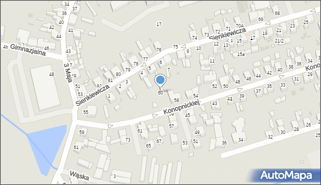 Opalenica, Konopnickiej Marii, 60, mapa Opalenica