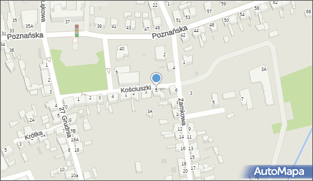 Opalenica, Kościuszki Tadeusza, gen., 5, mapa Opalenica