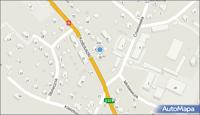Opatów, Kościuszki Tadeusza, gen., 38, mapa Opatów