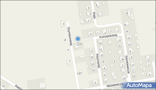 Opatów, Konopnickiej Marii, 2, mapa Opatów