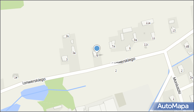 Opinogóra Górna, Konwerskiego Romana, 5, mapa Opinogóra Górna