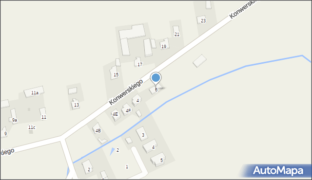 Opinogóra Górna, Konwerskiego Romana, 6, mapa Opinogóra Górna