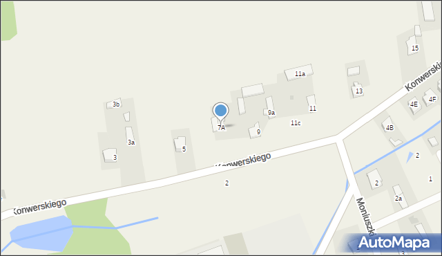 Opinogóra Górna, Konwerskiego Romana, 7A, mapa Opinogóra Górna