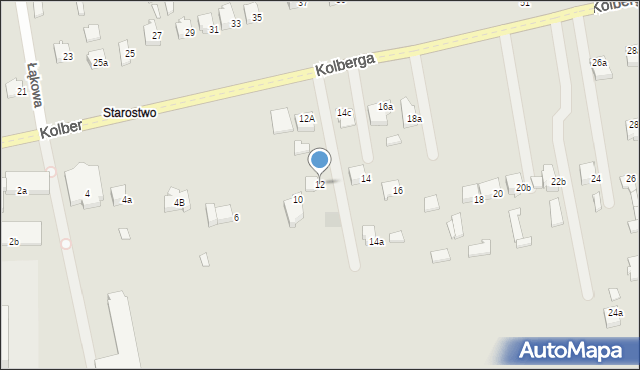 Opoczno, Kolberga, 12, mapa Opoczno