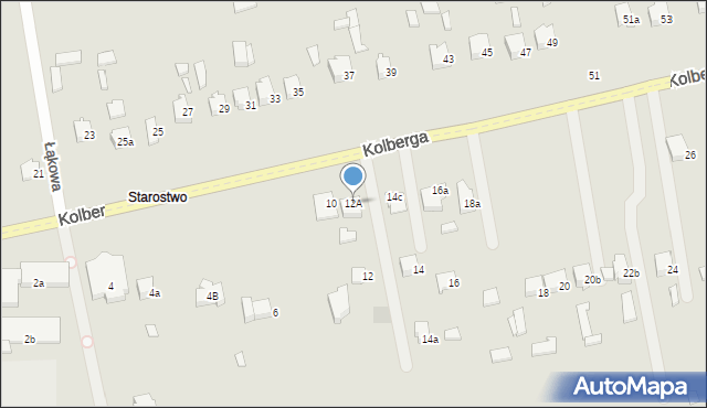 Opoczno, Kolberga, 12A, mapa Opoczno