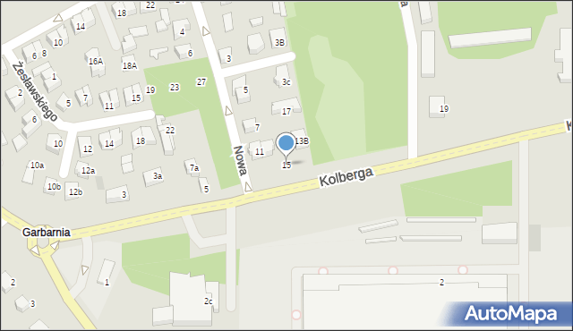 Opoczno, Kolberga, 15, mapa Opoczno