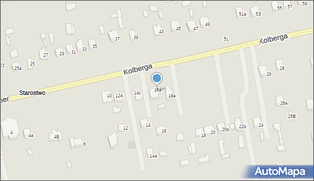 Opoczno, Kolberga, 16a, mapa Opoczno