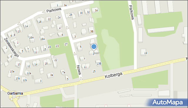 Opoczno, Kolberga, 17, mapa Opoczno