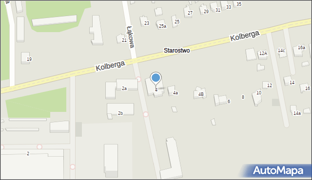 Opoczno, Kolberga, 4, mapa Opoczno