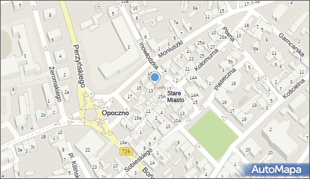 Opoczno, Kołomurna, 13A, mapa Opoczno