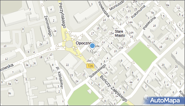 Opoczno, Kołomurna, 2a, mapa Opoczno