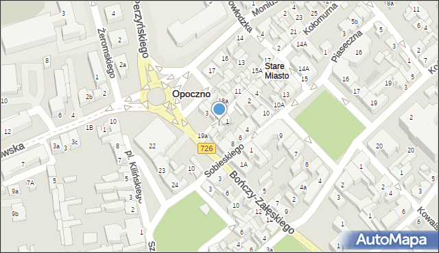 Opoczno, Kołomurna, 2b, mapa Opoczno