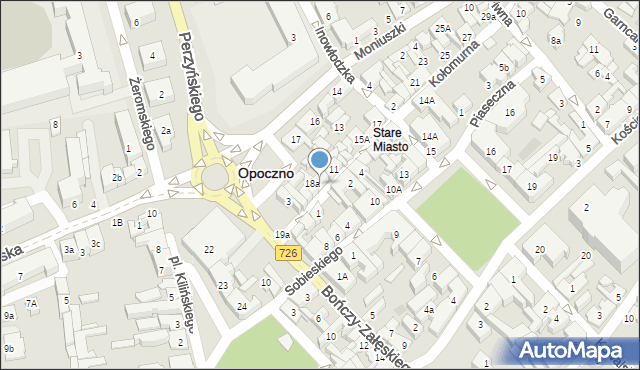 Opoczno, Kołomurna, 9, mapa Opoczno