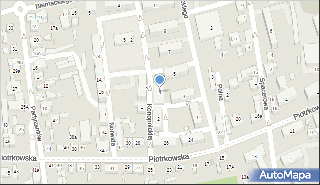 Opoczno, Konopnickiej Marii, 4, mapa Opoczno