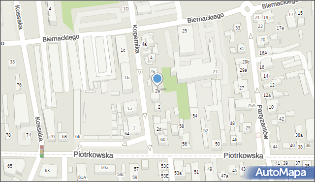 Opoczno, Kopernika Mikołaja, 2a, mapa Opoczno