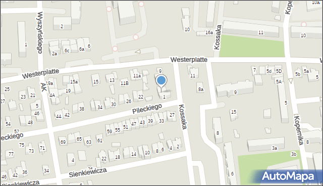 Opoczno, Kossaka Wojciecha, 3, mapa Opoczno