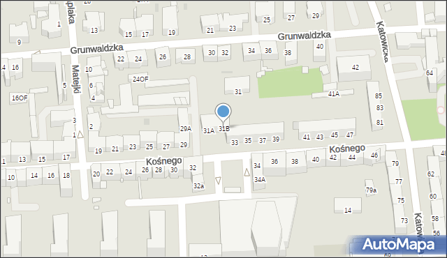 Opole, Kośnego Augustyna, 31B, mapa Opola