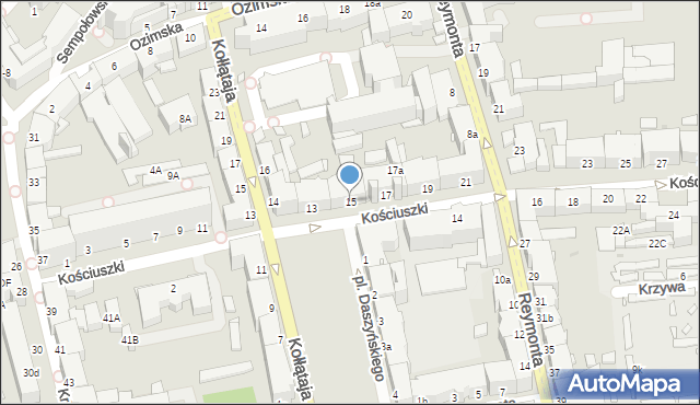 Opole, Kościuszki Tadeusza, gen., 15, mapa Opola